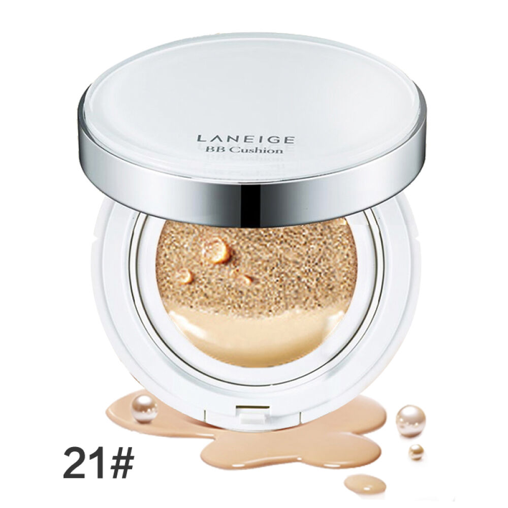 【太阳的后裔宋慧乔同款】LANEIGE兰芝气垫BB霜女粉底液粉饼遮瑕保湿隔离防晒霜替换装21#自然色送替换装