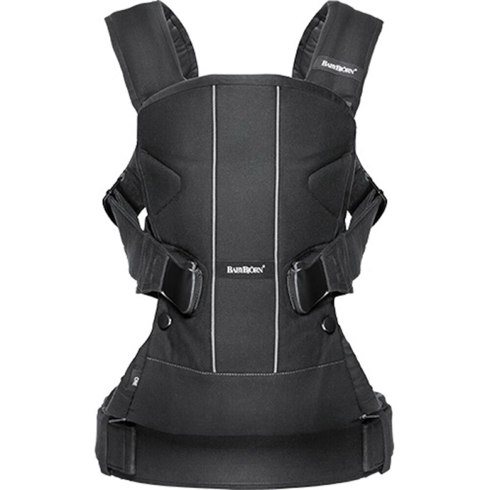 瑞典BABYBJORNBabyCarrierone婴儿前后背宝宝背带棉混合黑色