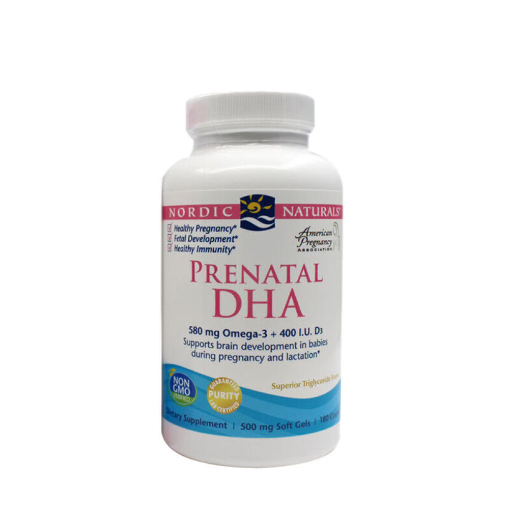 挪威小鱼NordicNaturals婴幼儿鳕鱼油D3滴剂含DHA美国进口孕妇DHA胶囊180粒