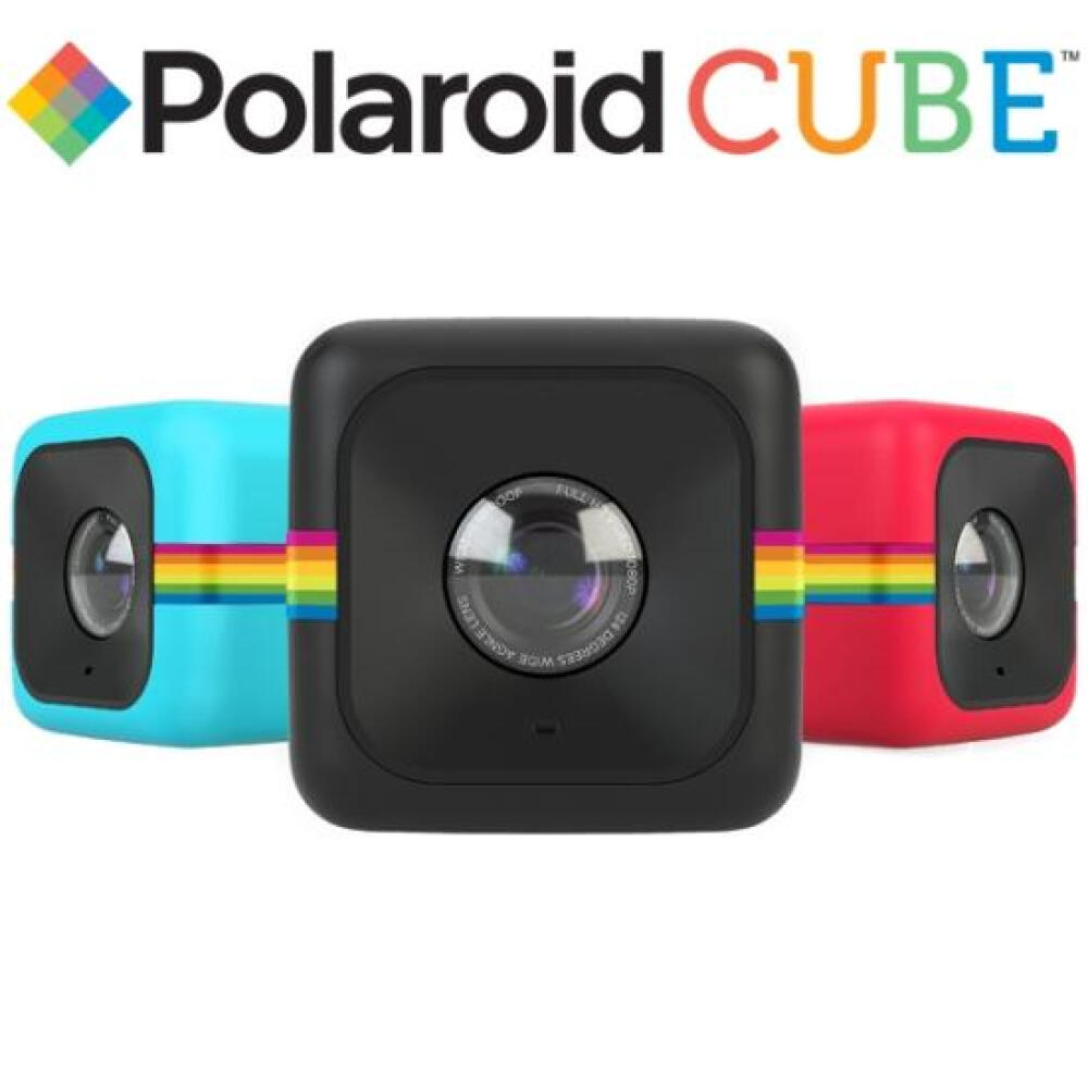 [乐天]Polaroid2015新品Polaroid超小型迷你高清摄像机立方体(蓝色