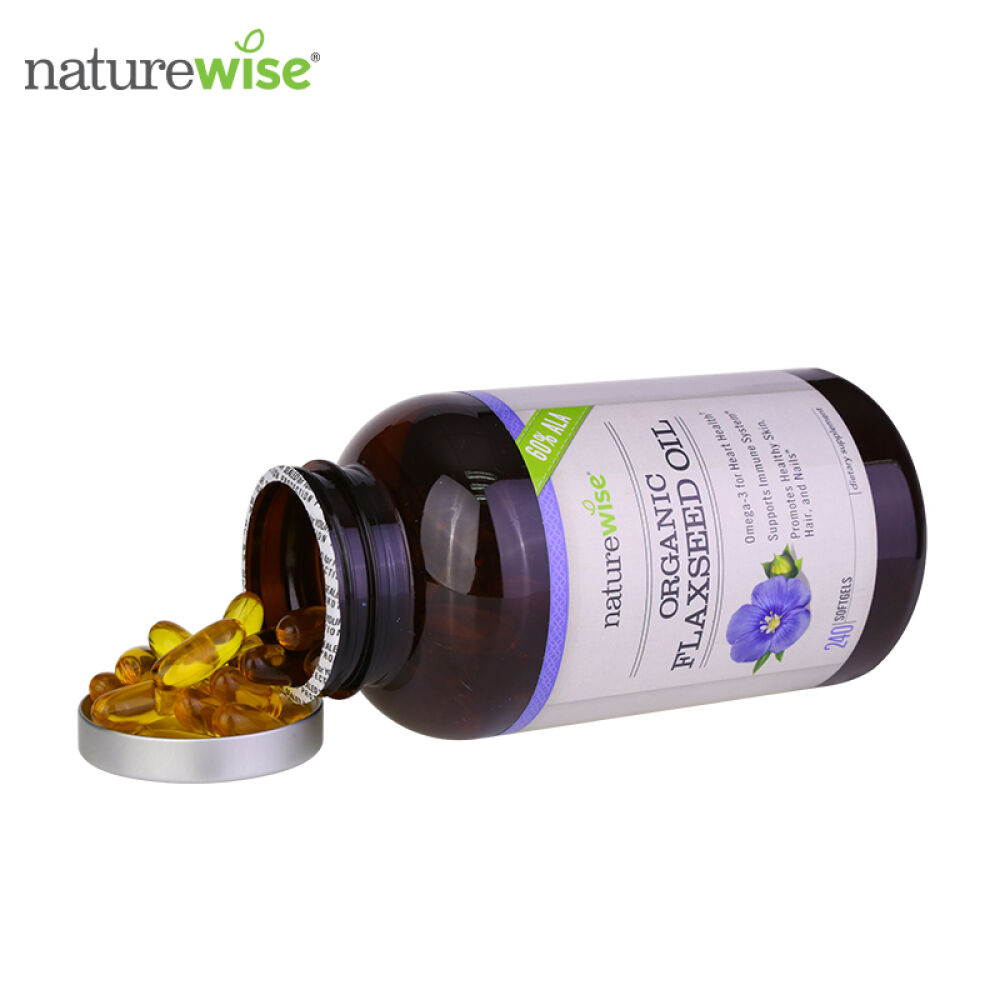 naturewise有机亚麻籽油软胶囊1000mg*240粒美国原装进口