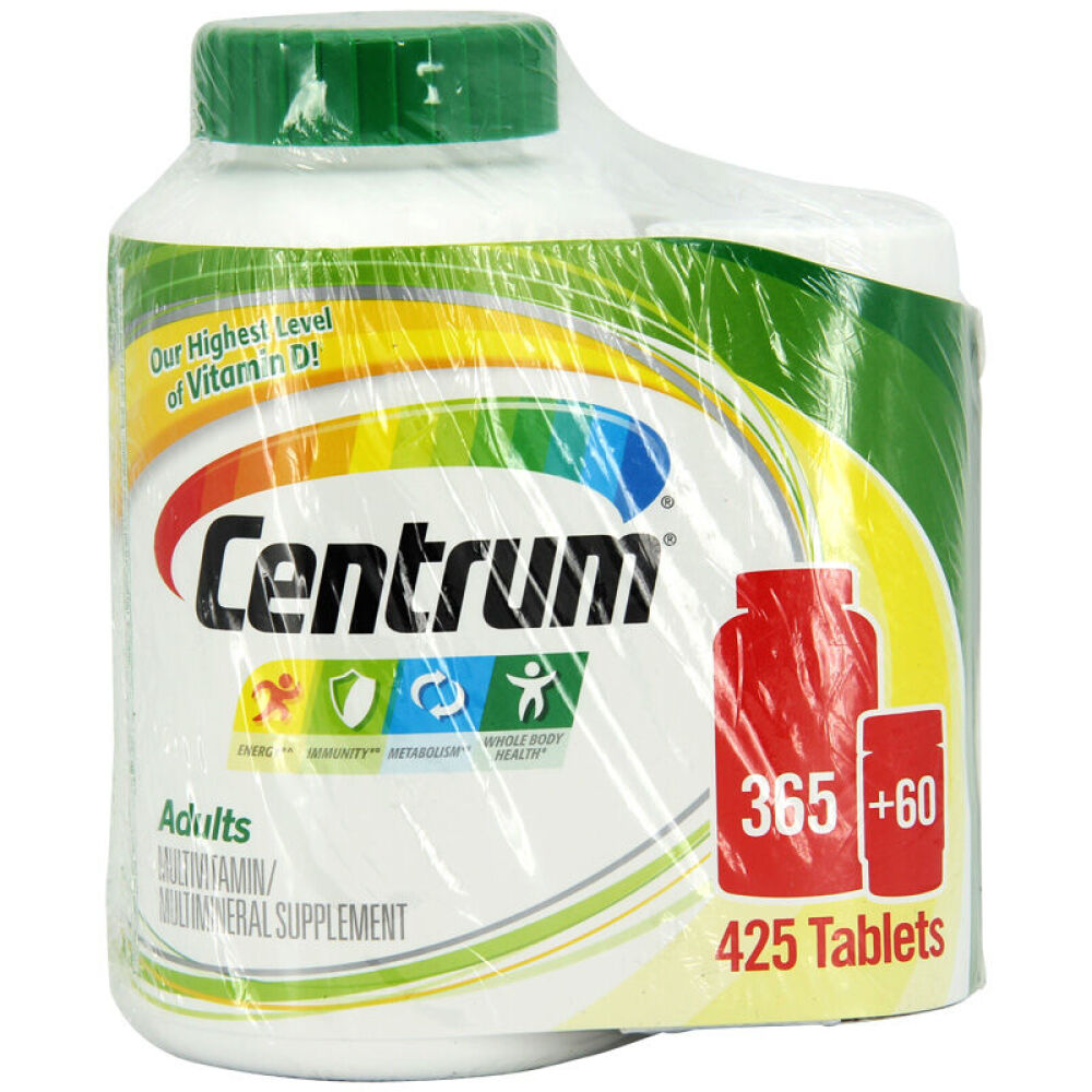 美国惠氏善存Centrum成人多种复合维生素矿物质片365粒送60粒50岁以下