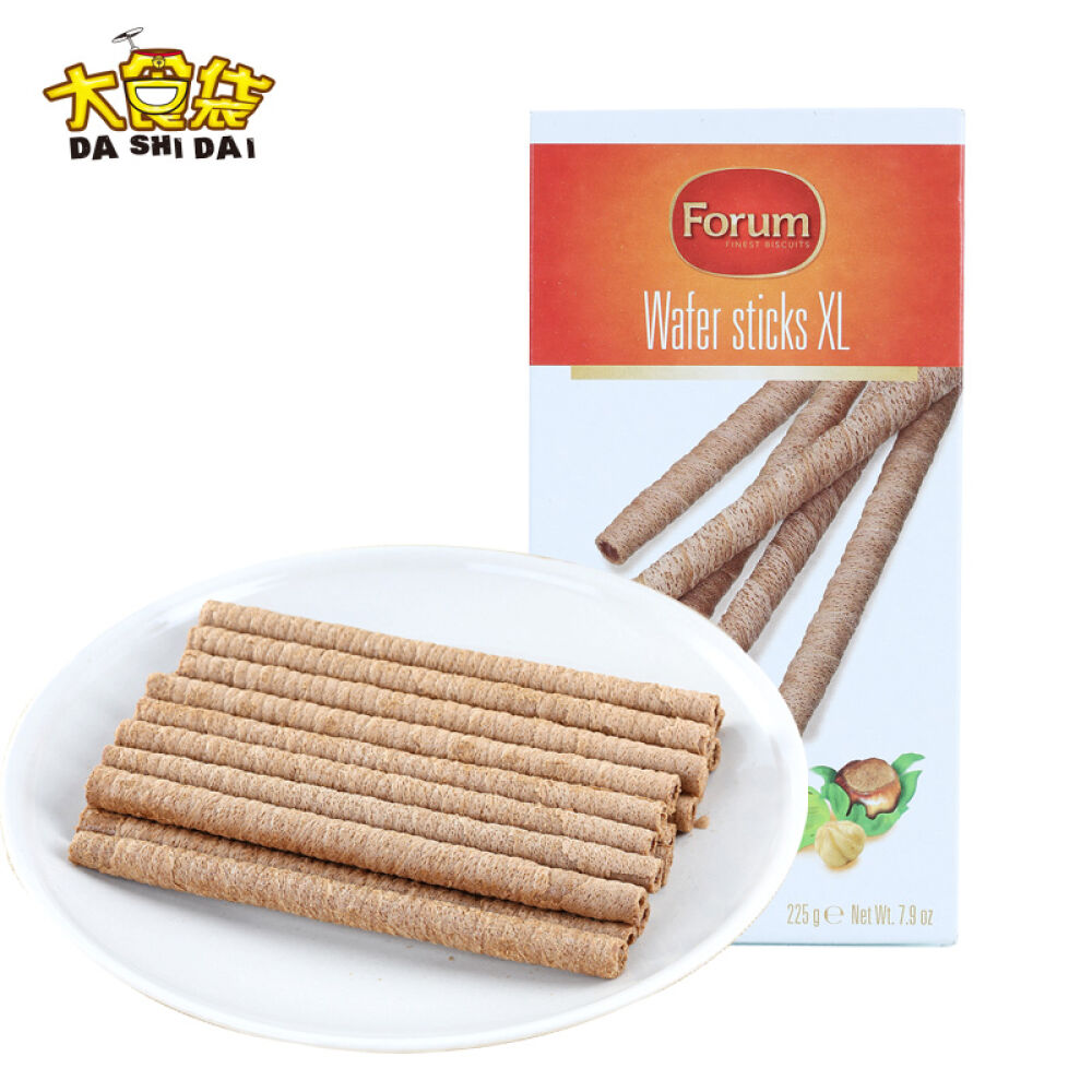 比利时进口饼干Forum榛子忌廉脆华夫225g