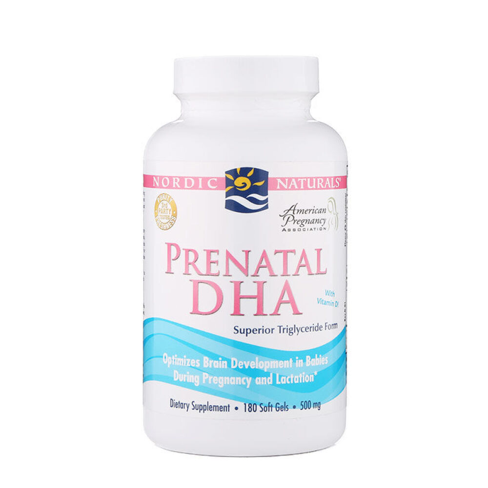 【全球购】挪威小鱼NordicNaturals原装进口婴儿DHA孕妇哺乳期专用鱼油DHA胶囊180粒
