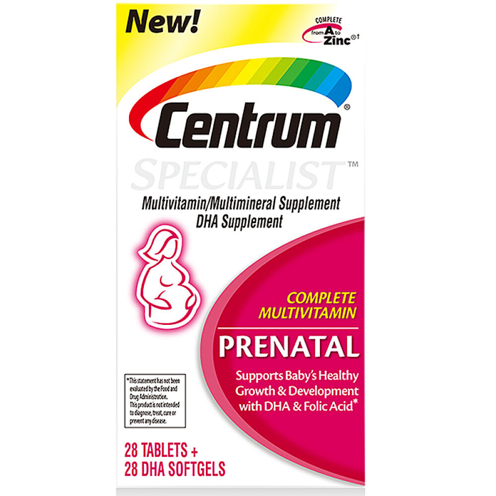 自营善存（Centrum）专家营养系列孕妇维生素DHA软胶囊56粒