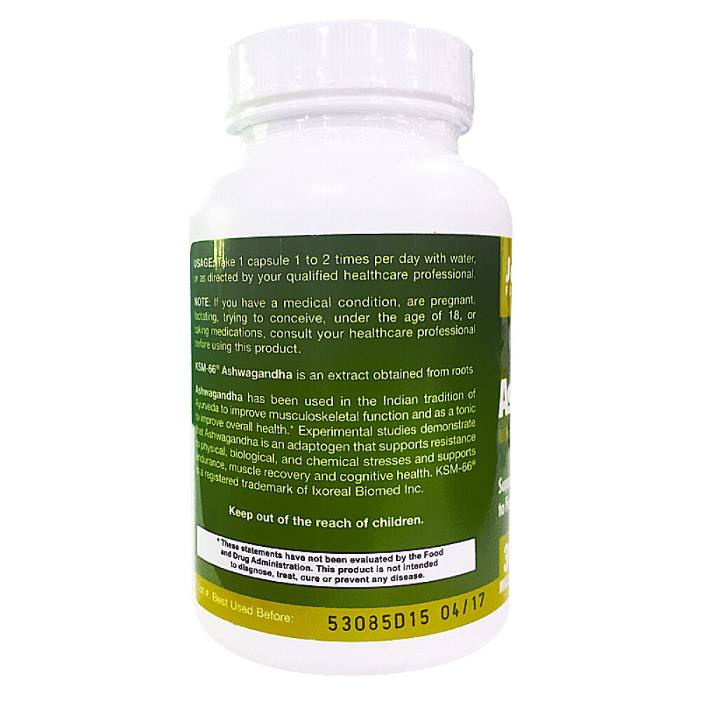 JarrowFormulas南非醉茄提取物改善肌肉骨骼胶囊