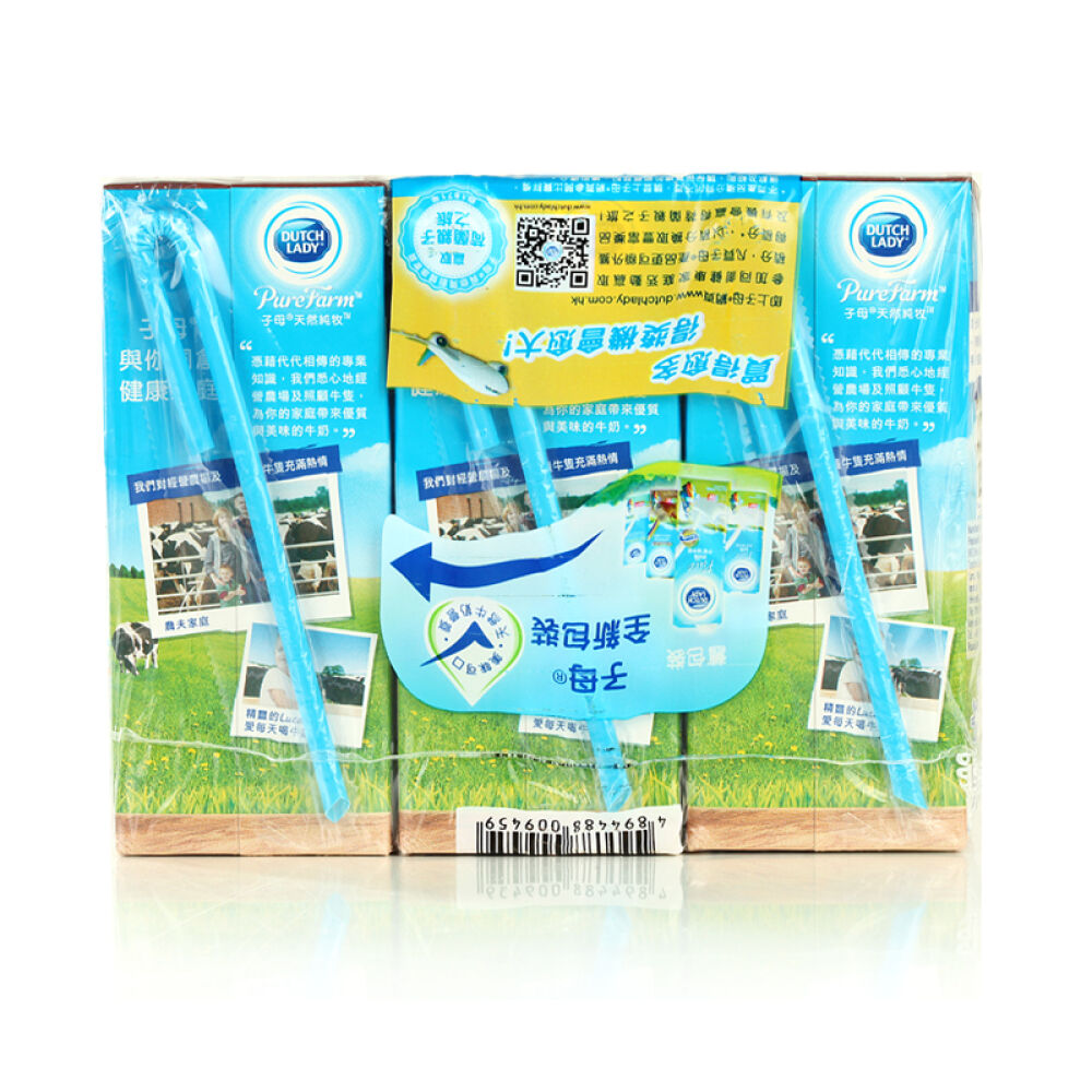 荷兰进口牛奶Dutchlady子母奶巧克力牛奶225ml（200ml）*6盒巧克力味