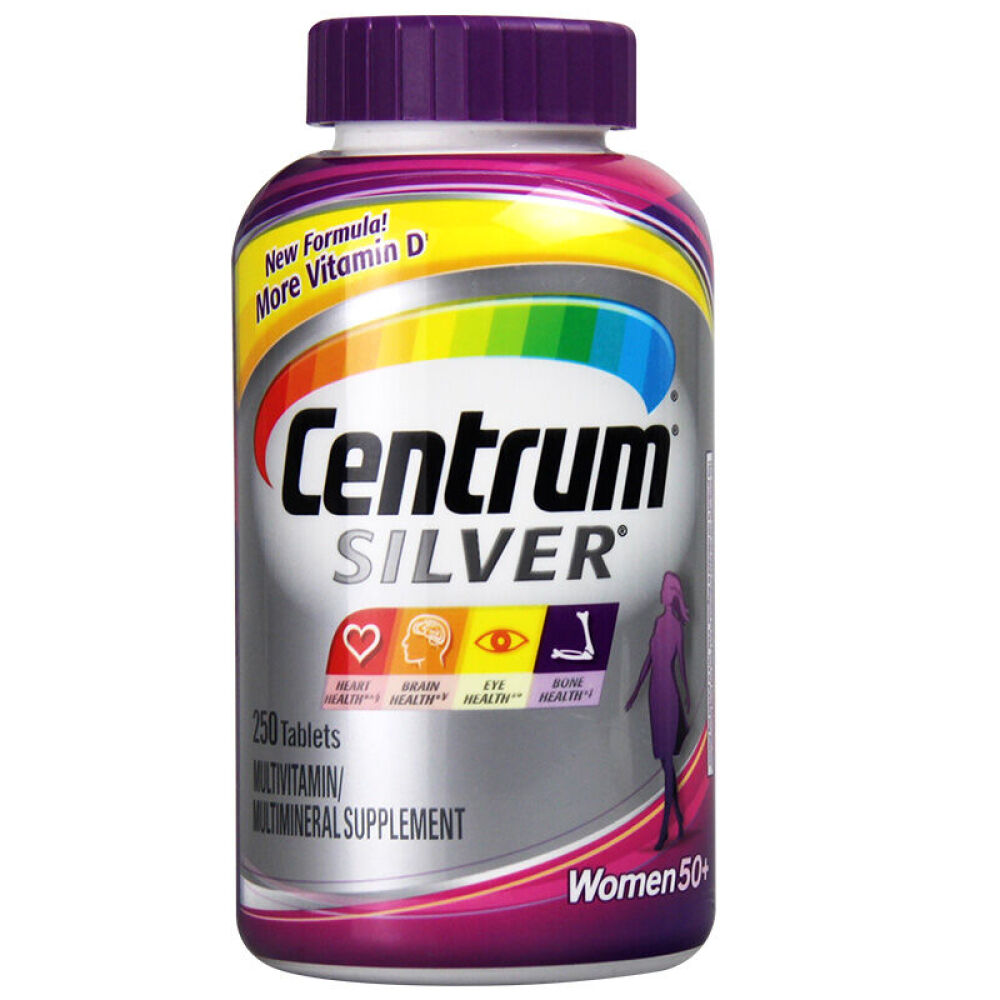 美国惠氏善存Centrum中老年女性多种复合维生素银片250粒/瓶