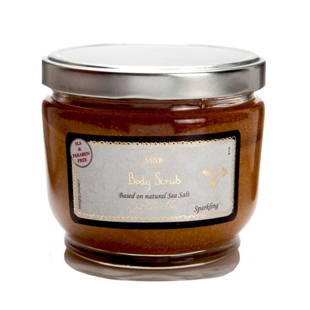 以色列Sabon海盐身体磨砂膏去角质去死皮鸡皮肤嫩肤透亮金色爱丽丝