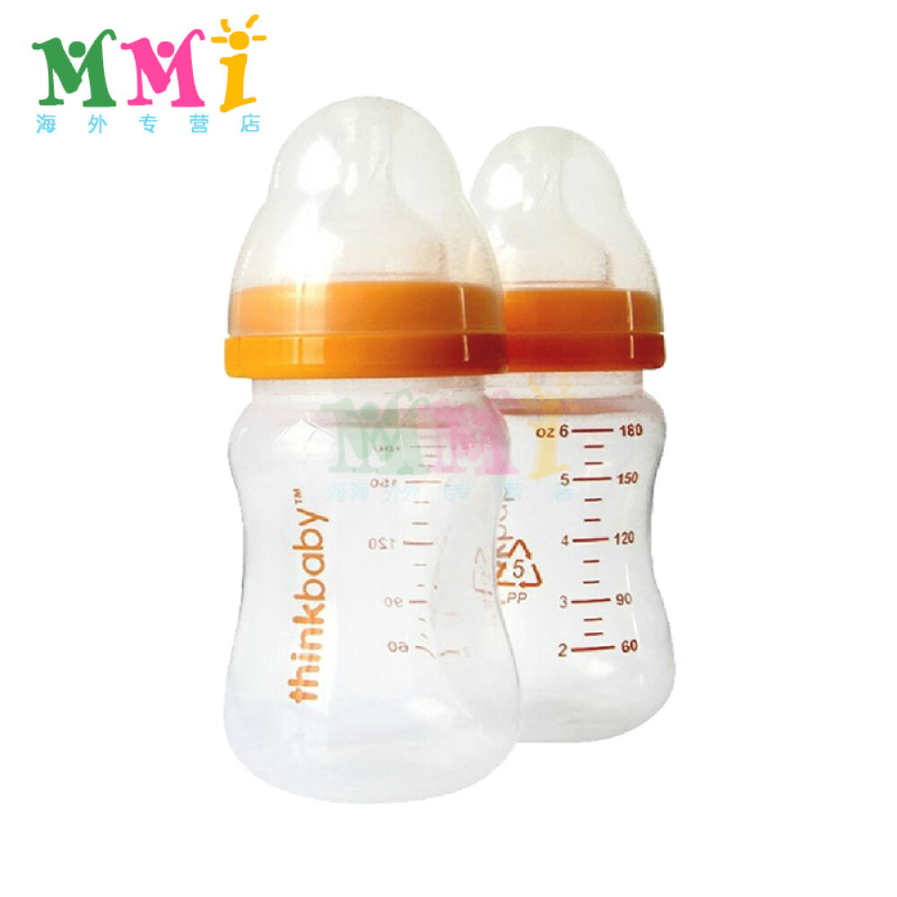 美国直邮Thinkbaby辛克宝贝奶瓶（聚丙烯）160毫升两只装0-6个月使用