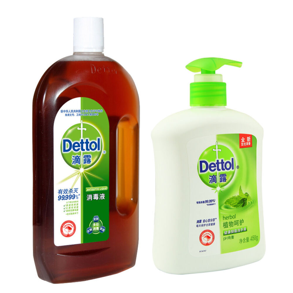 滴露(Dettol)消毒药液1.2L+洗手液450g0708