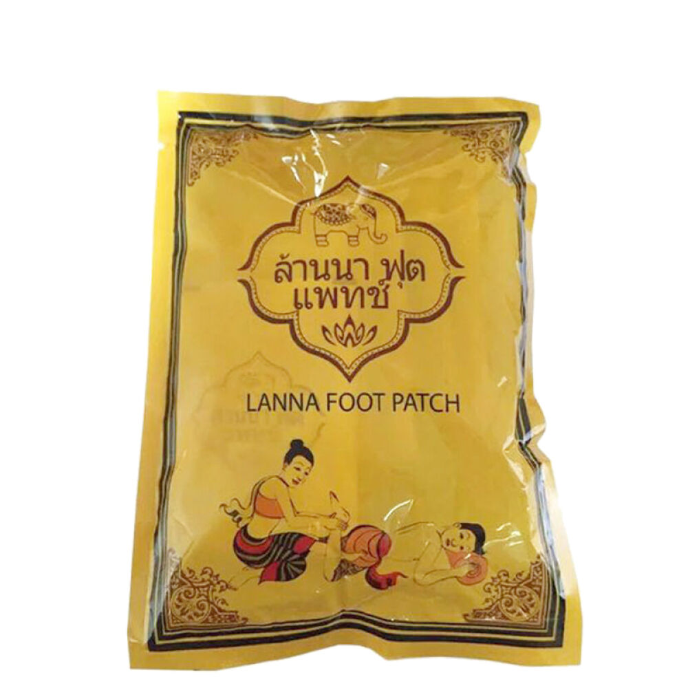 泰国LANNA兰纳足贴天然本地草药祛湿贴驱寒足底养生美容睡眠贴脚贴一包装