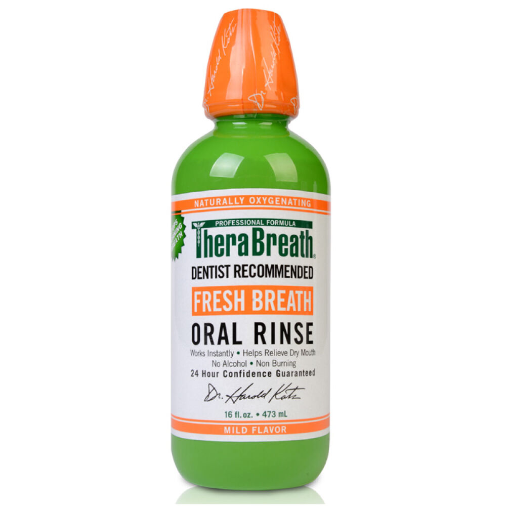 美国TheraBreath凯斯博士漱口水绿色标准型473ml