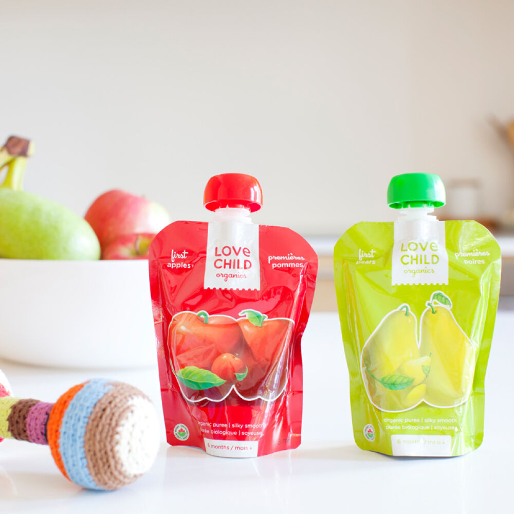 加拿大LoveChild进口婴幼儿果泥宝宝辅食6m+苹果