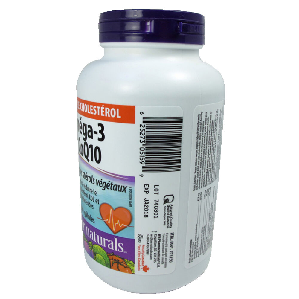 【全球购】加拿大直邮webbernaturals伟博omega-3CoQ10鱼油辅酶