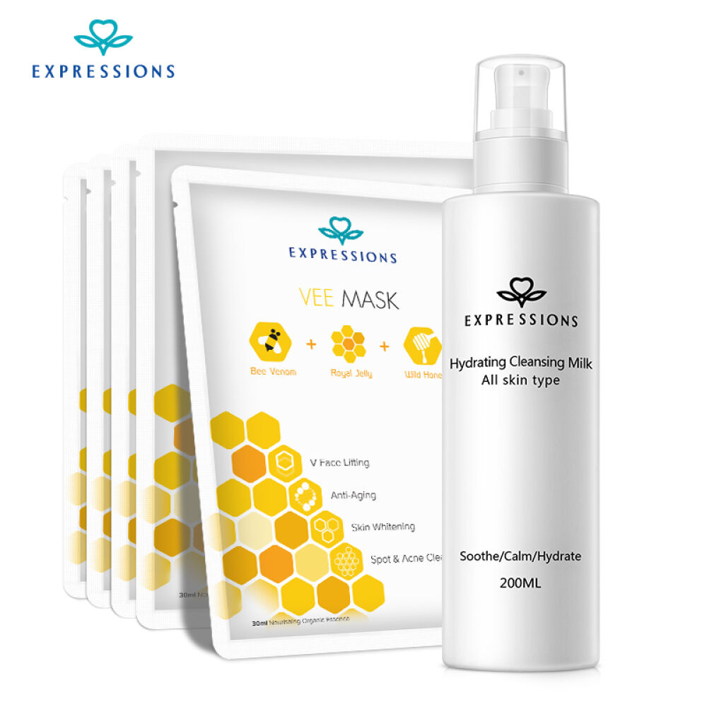 【全球购】Expressions爱碧生补水保湿面部护理套装提亮肤色嫩滑紧肤洗面奶+面膜5片 【全球购】Expressions爱碧生补水保湿面部护理套装提亮肤色嫩滑紧肤洗面奶+面膜5片