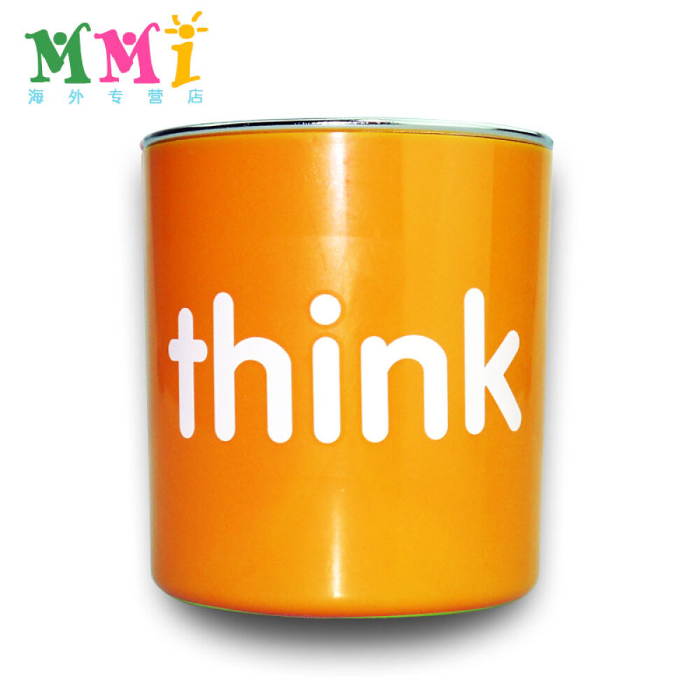 美国直邮Thinkbaby辛克宝贝不锈钢水杯四色可选橙色
