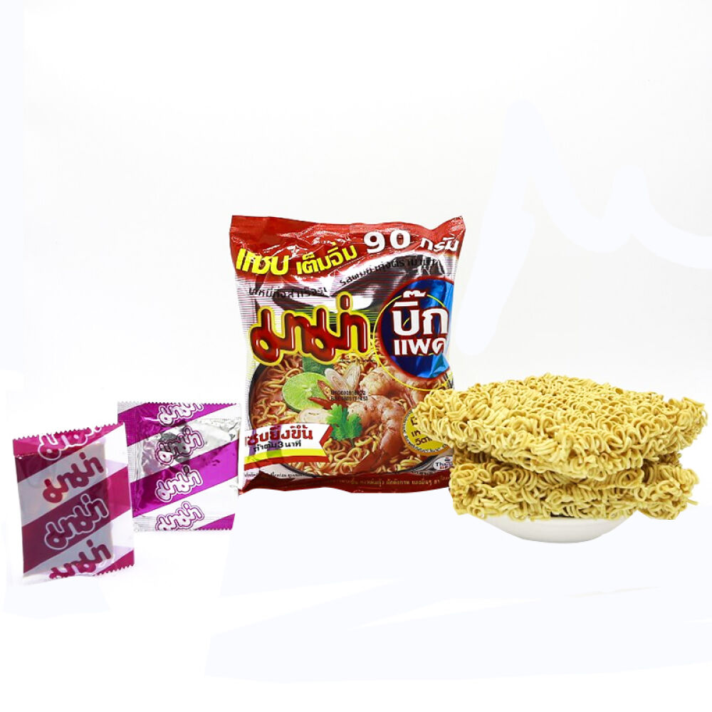 泰国MAMA妈妈冬阴功绿咖喱泡面量贩装酸辣肉沫10*60g