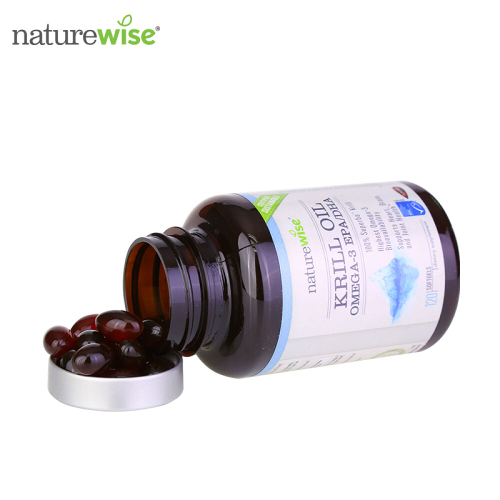 naturewise磷虾油软胶囊120粒美国原装进口