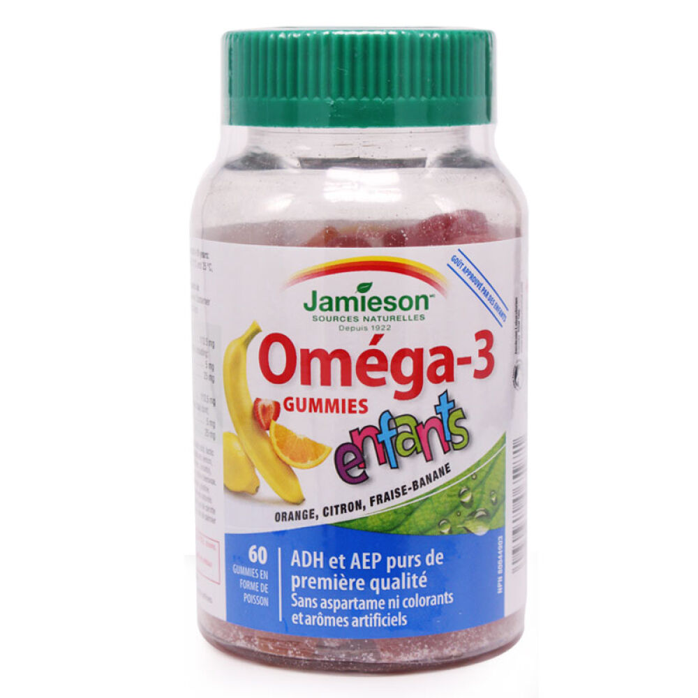 【全球购】加拿大直邮jamieson健美生儿童鱼油软糖水果味60粒