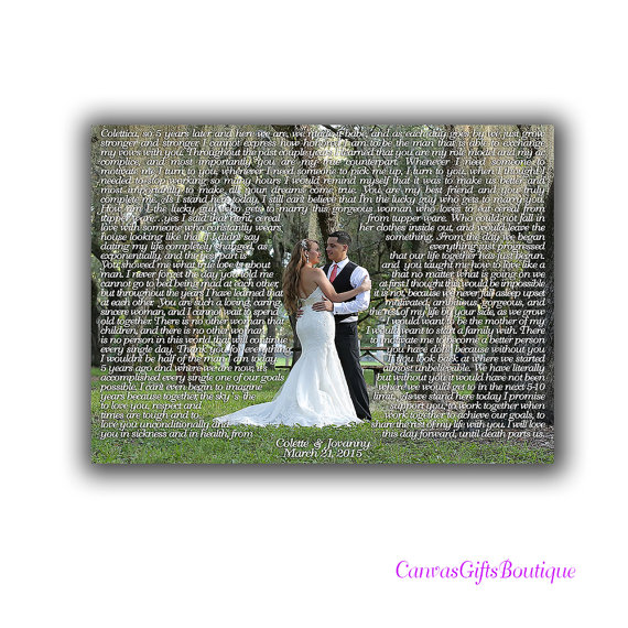 weddingvowstocanvascottonanniversarygiftforhimhusbandgiftfather