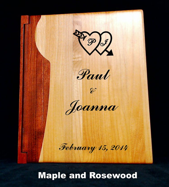 personalizedwoodphotoalbum,maplephotoalbum,weddingphotoalbum