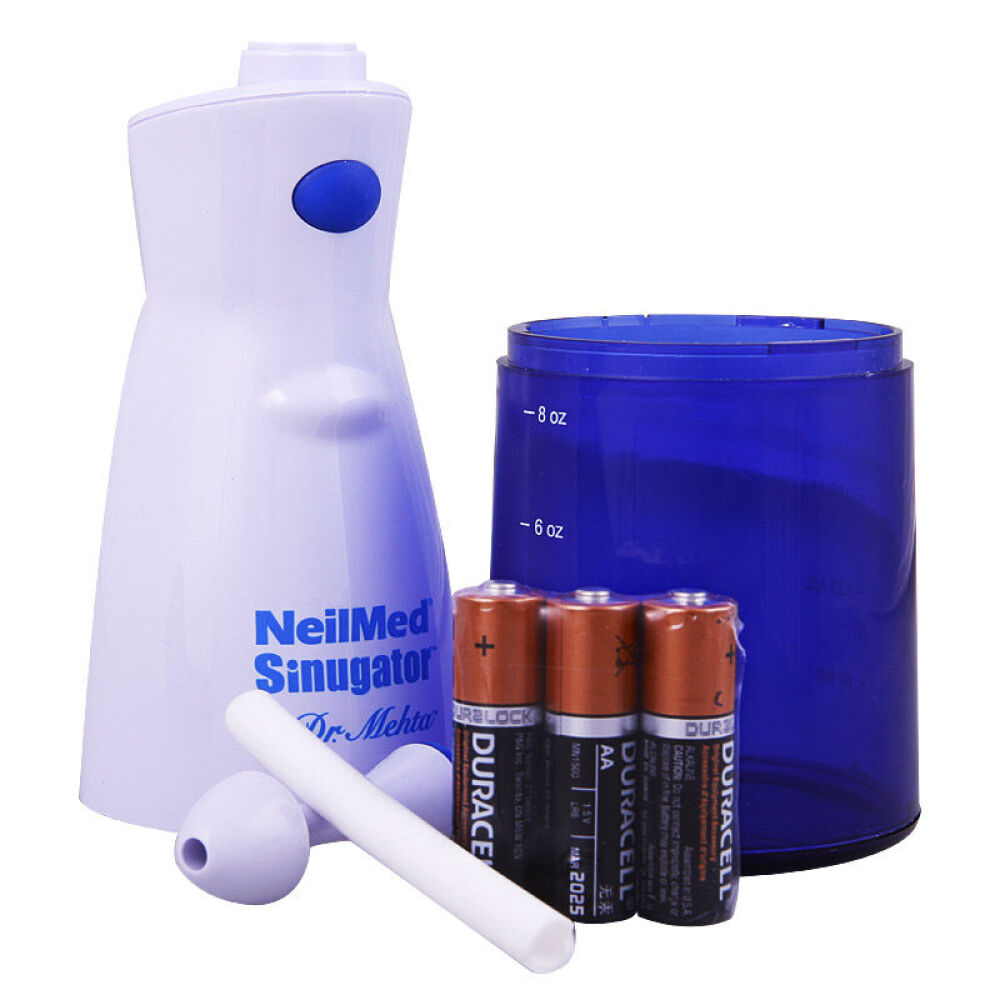 美国进口原装正品Neilmed成人通鼻手动洗鼻器壶鼻腔冲洗器护理器洗鼻盐清理鼻腔缓解鼻塞干电动脉冲洗鼻器+30包盐