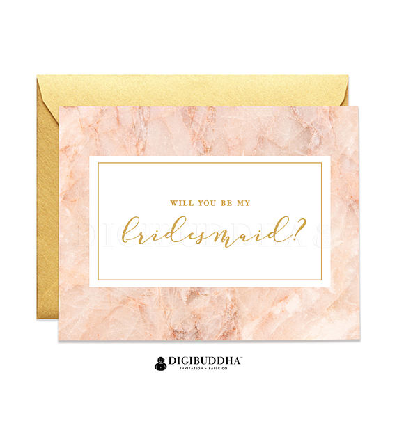 boxcardblushpinkmarblebridesmaidproposalcardgoldshimmerenvelope