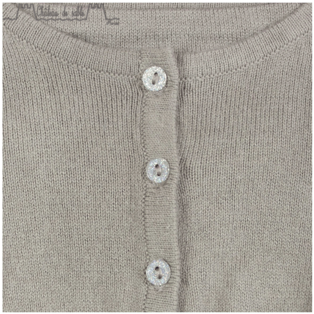 ChateauDeSableAMELIE女童毛衣儿童针织开衫毛线衣#080卡其色12M