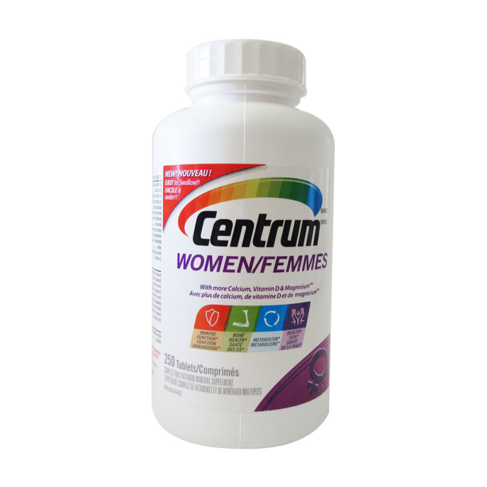 【全球购】加拿大原装Centrum善存多种维生素矿物质女性配方250粒