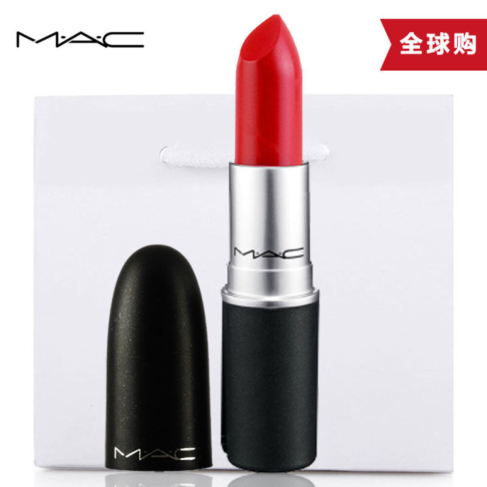 MAC魅可显色丰润唇膏/口红3g复古亚光红RubyWoo