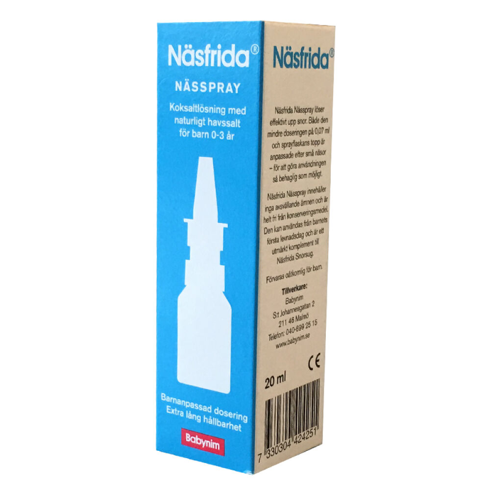 【全球购】瑞典Nosefrida盐水滴鼻剂婴儿滴鼻喷雾缓解鼻塞20ml