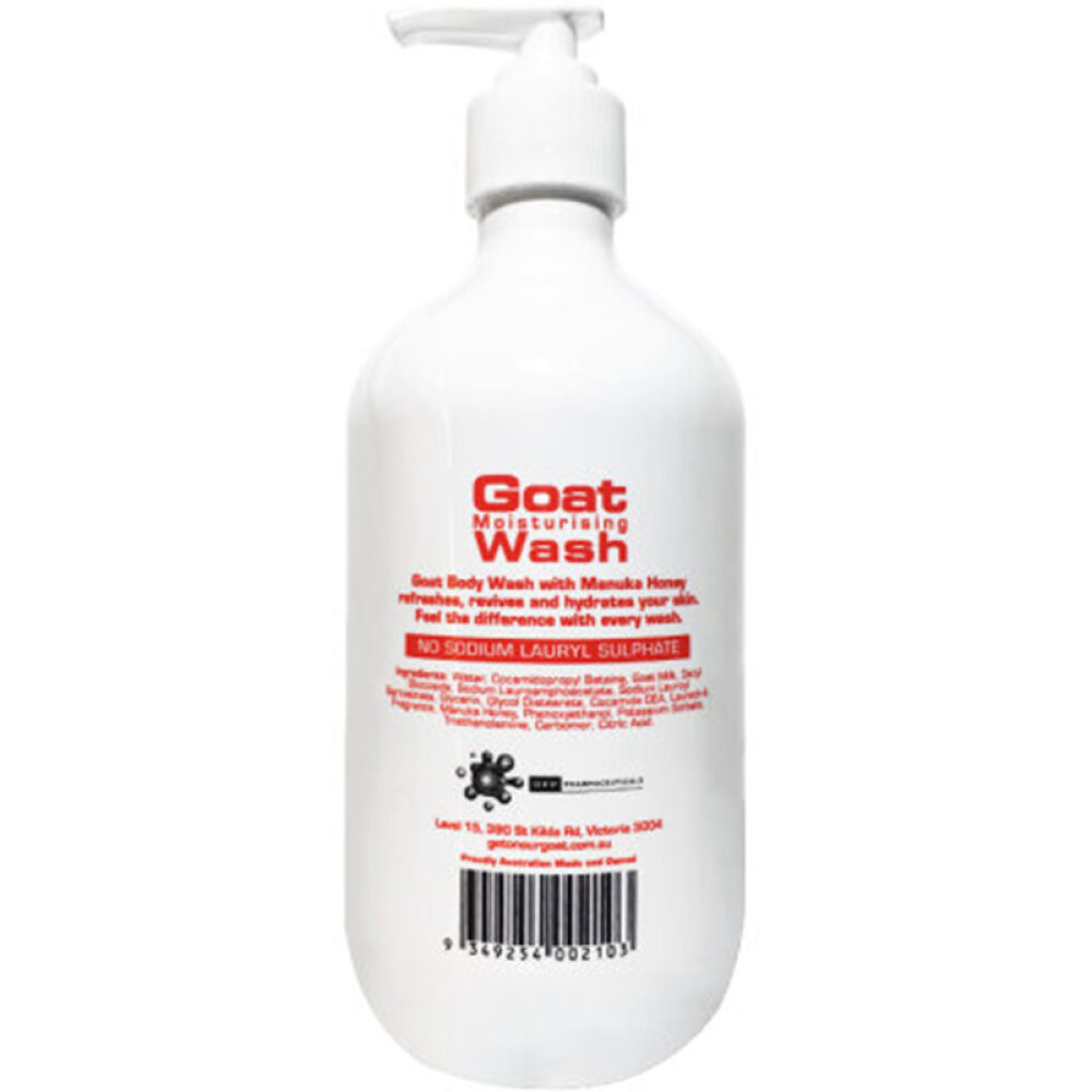澳洲直邮山羊奶GoatSoap羊奶滋润保湿身体乳澳洲原装进口蜂蜜味山羊奶沐浴露500ml1瓶