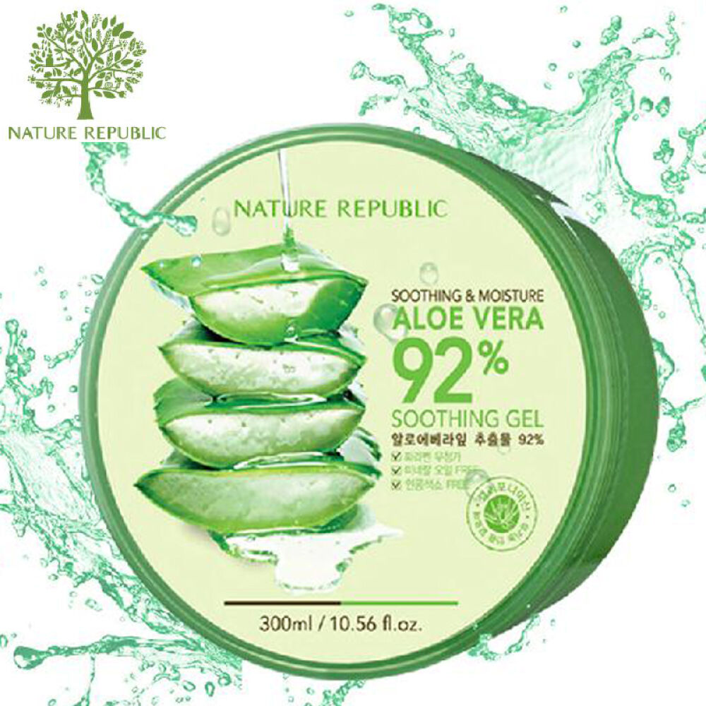 包邮韩国自然乐园补水面膜面霜晒后芦荟两件套芦荟胶+芦荟洁面