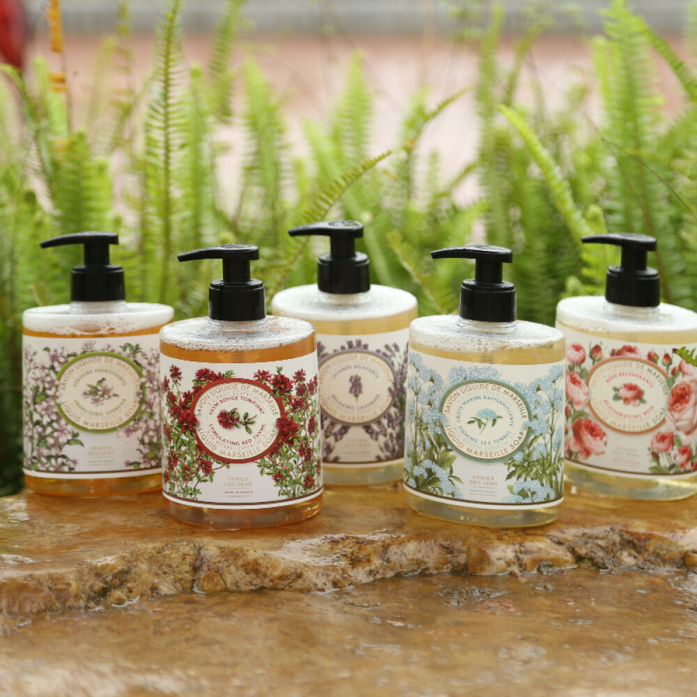 法国PanierDesSens(PDS南法庄园)精油香薰沐浴露天然植物保湿皂液乳500ml玫瑰花香