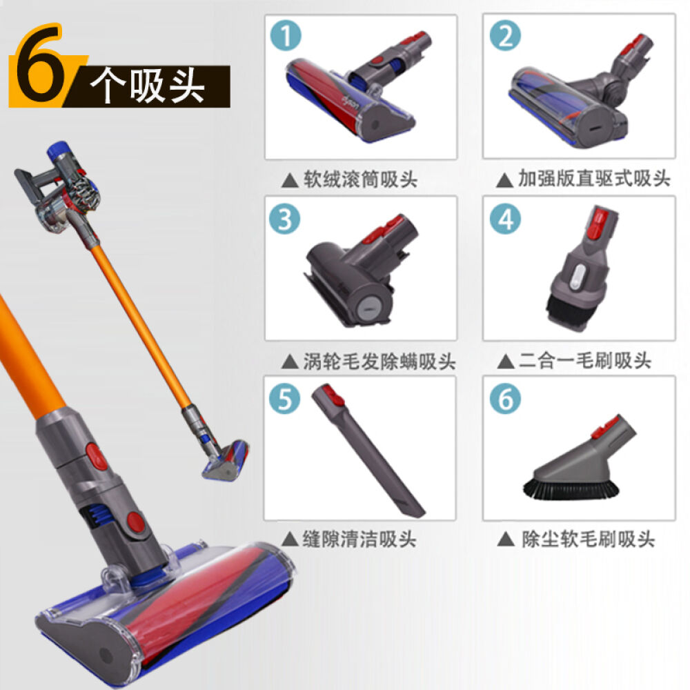 戴森dysonv8/V6吸尘器absolute豪华版直驱无线手持无绳吸尘器除螨除V8Absolute美版旗舰版2016年上市