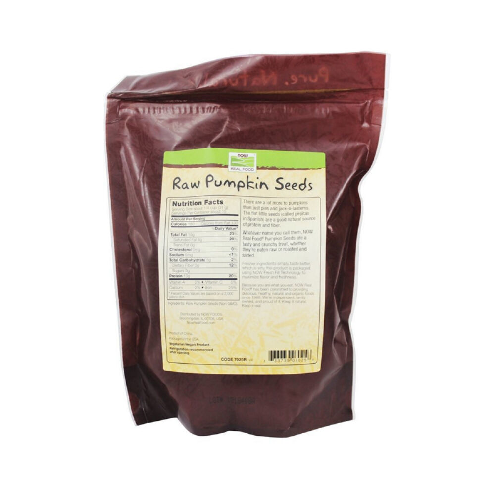 【美国直购正品包邮】NOWFoods诺奥生南瓜籽提高必需脂肪酸镁铁锌蛋白质和纤维固体未定义1.00lb.