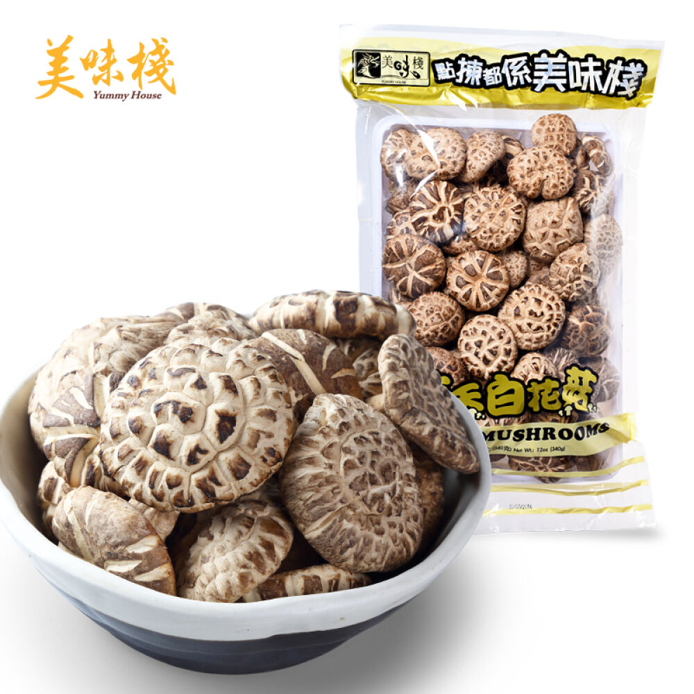 美味棧进口白花菇高品质花菇香菇340g