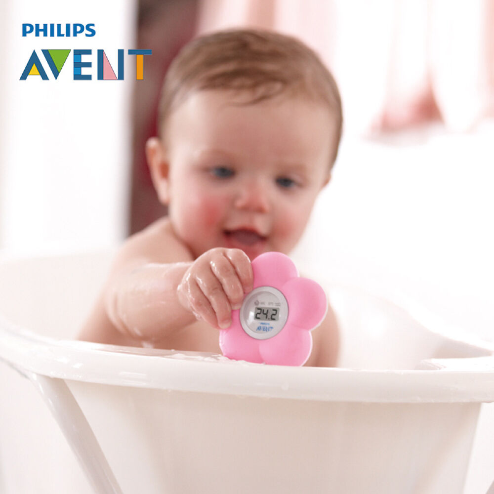 飞利浦新安怡（AVENT）沐浴、卧室用电子温度计浅蓝色SCH550/20