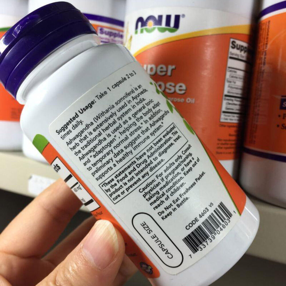 NowFoodsAshwagandha南非醉茄提取物450mg90粒提高人体抗压力