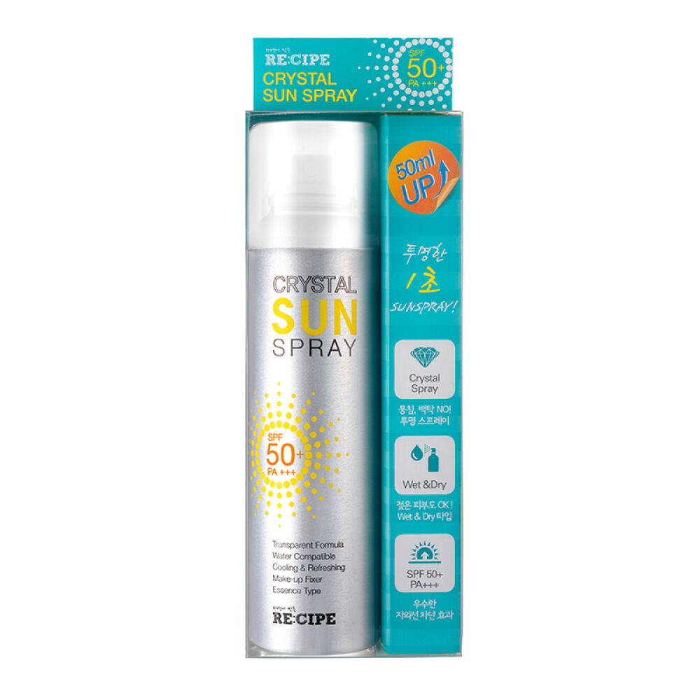 韩国RE:CIPE清爽水晶防晒喷雾spf50防晒霜喷雾男女两支