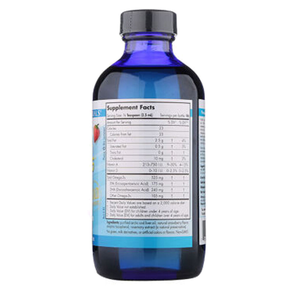 美国原装进口美国挪威小鱼NordicNaturals儿童鳕鱼油草莓味237ml2瓶(香港直邮)