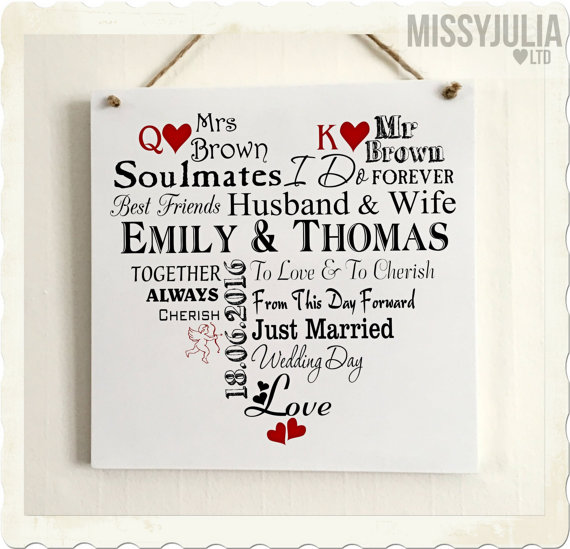 weddinggiftforhappycoupleperfectpersonalisedplaquew253