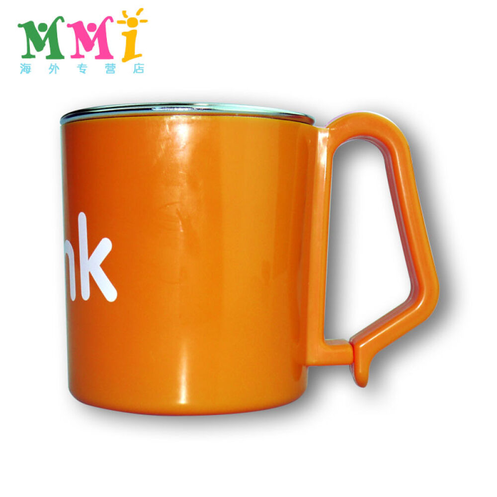 美国直邮Thinkbaby辛克宝贝不锈钢水杯四色可选橙色