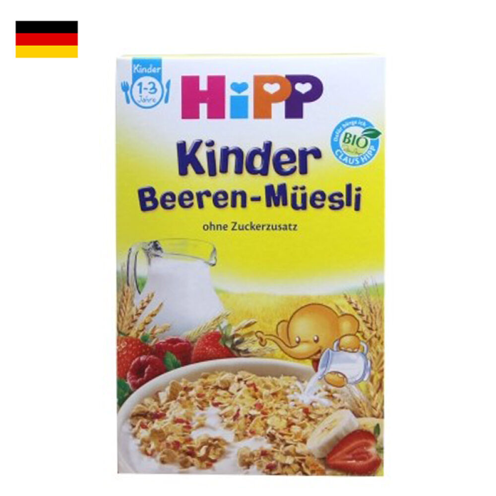 【全球购】德国原装进口喜宝米粉Hipp有机免敏婴儿米糊宝宝营养辅食大米谷物水果米粉草莓香蕉味水果麦片35321岁以上