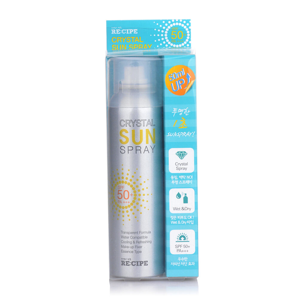 韩国RE:CIPE新概念水晶透明防晒喷雾150mlSPF50防晒保湿喷雾两瓶装