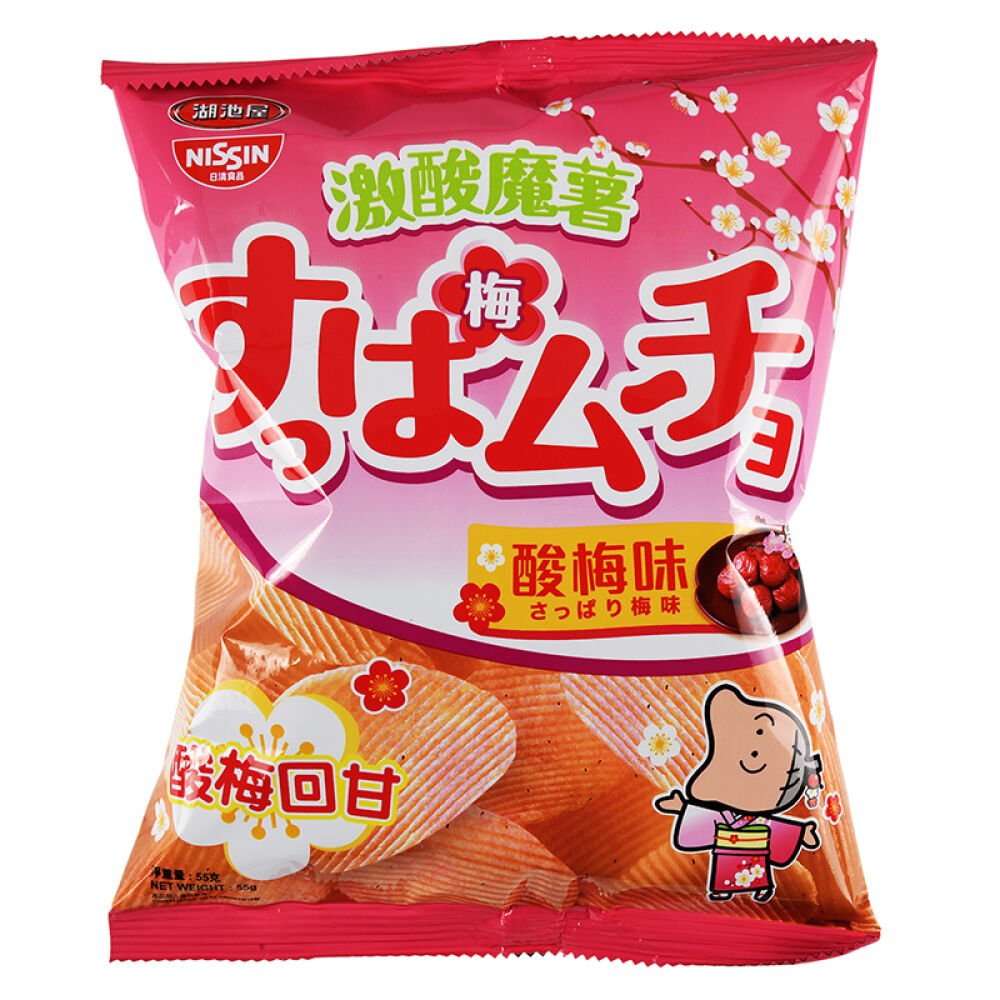 湖池屋激辣魔薯薯片55g酸梅味