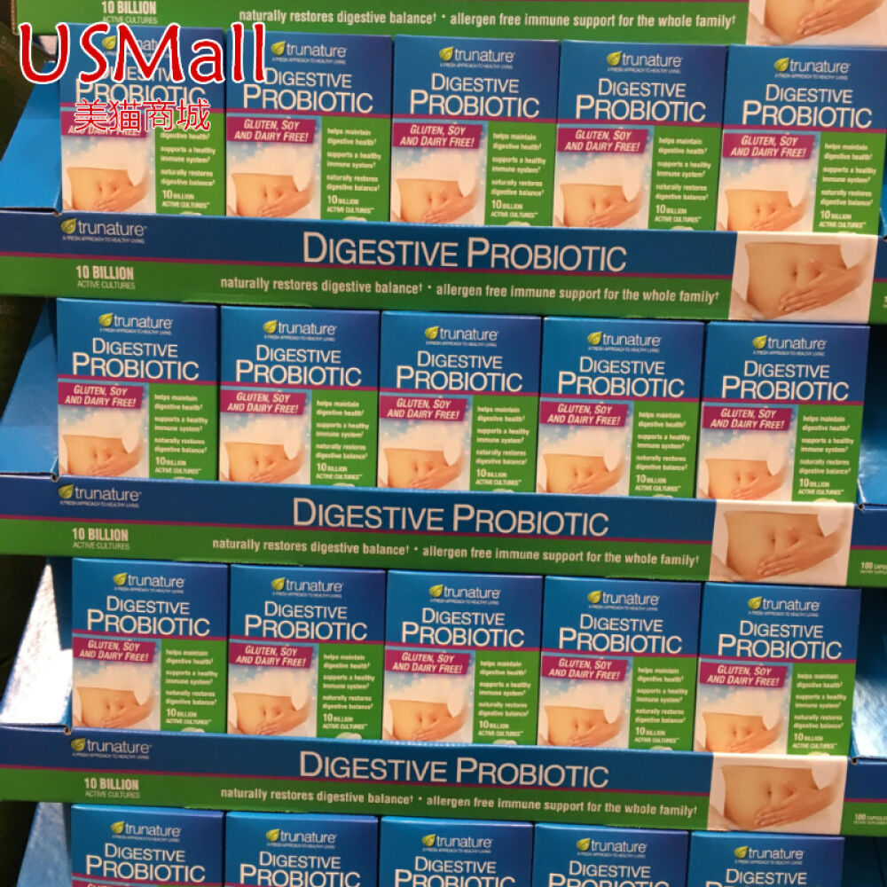 美猫全球购Trunature益生菌100粒健肠胃助消化治疗