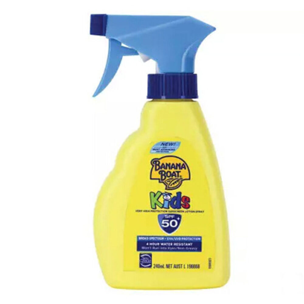 BananaBoat香蕉船kids儿童防晒乳霜喷雾SPF50+240ml澳洲直邮两瓶