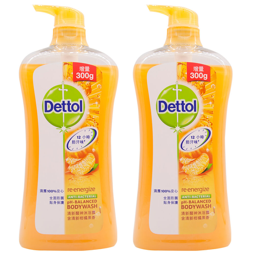 港版滴露dettol2支装柑橘醒神沐浴露950g3836